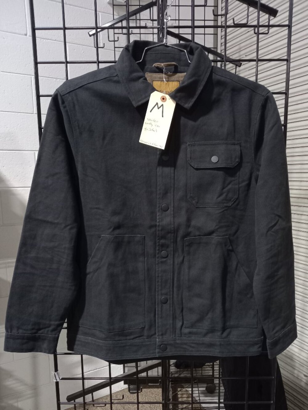 Men's Concealed Carry Flannel Lined Canvas Shirt Jacket | Medium
